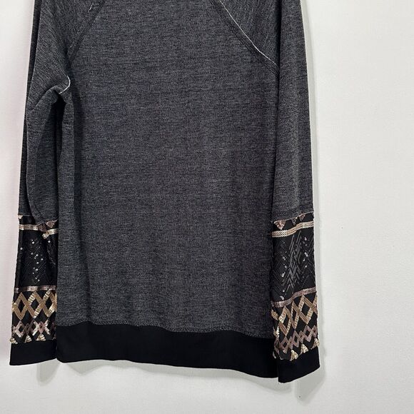 Maurices Sweater Knit Top M Gray Sequins Pullover Embellished Pullover NEW - Picture 9 of 11
